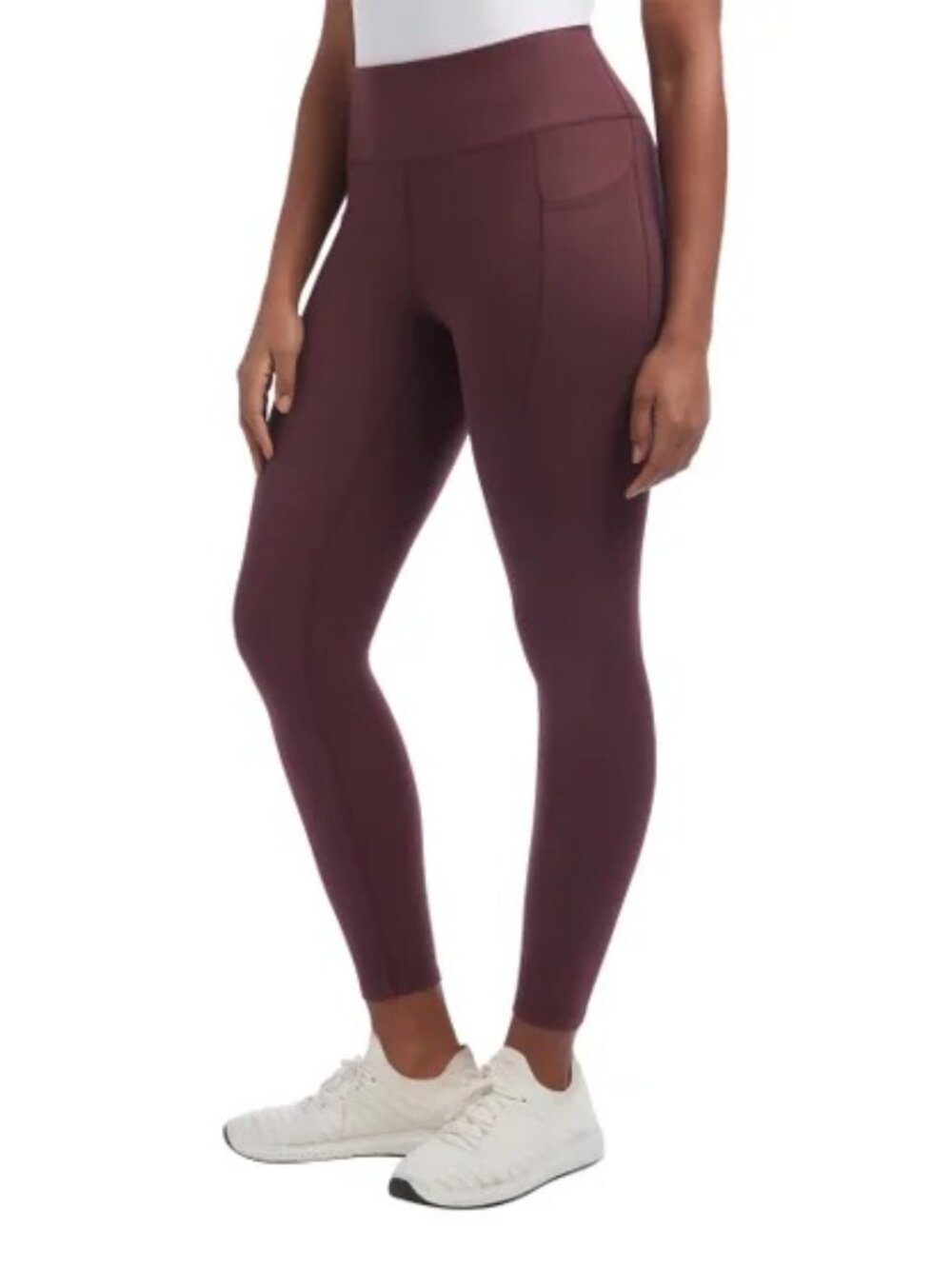 Danskin Women's Brushed Leggings Dark Red, Size Small (New)